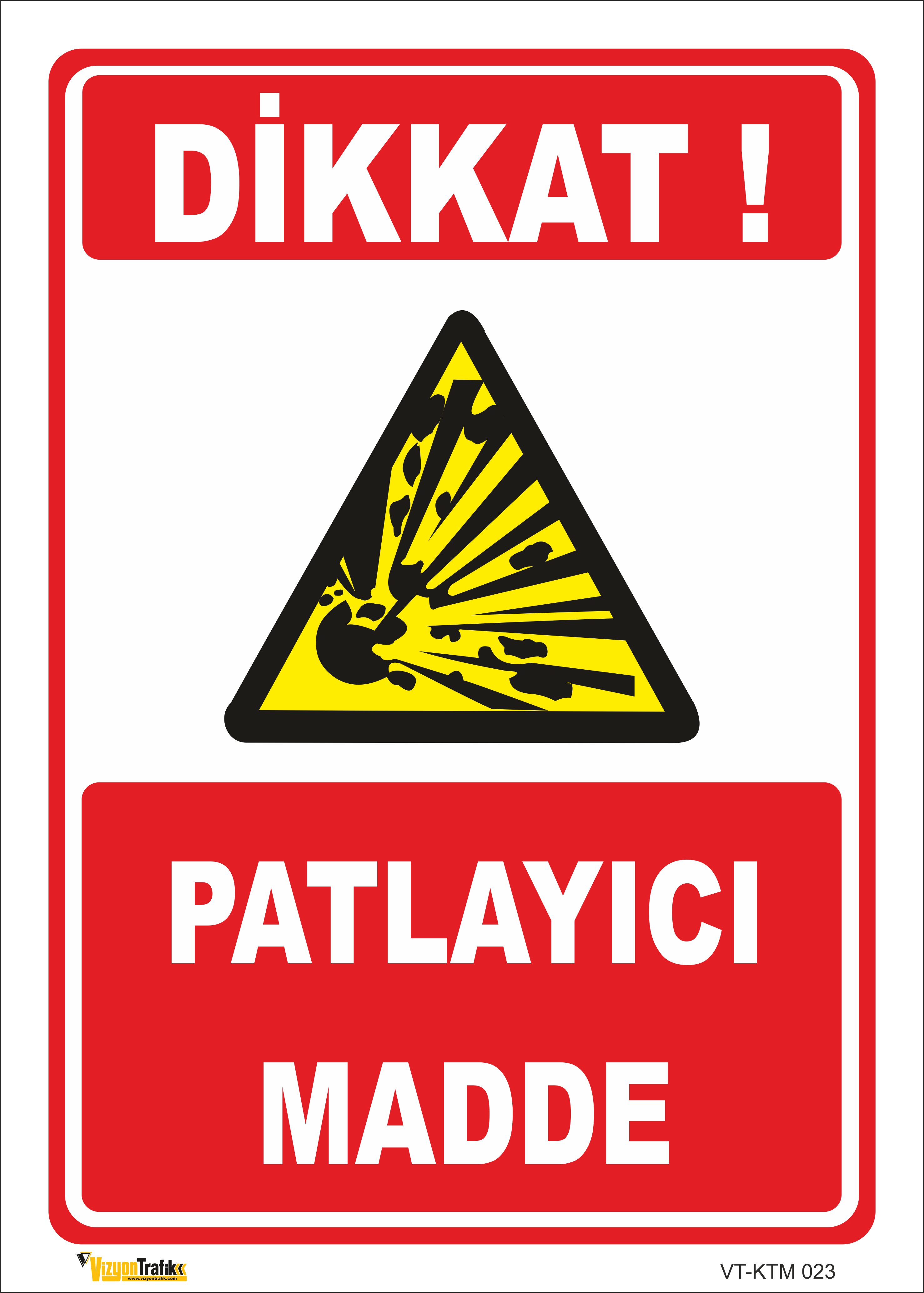 PATLAYICI MADDE LEVHASI